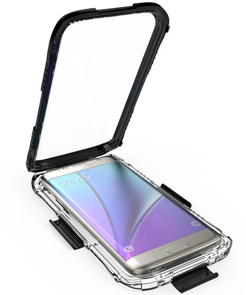 Samsung Galaxy S7 Edge Waterproof Duikers Hoesje Zwart afbeelding 2