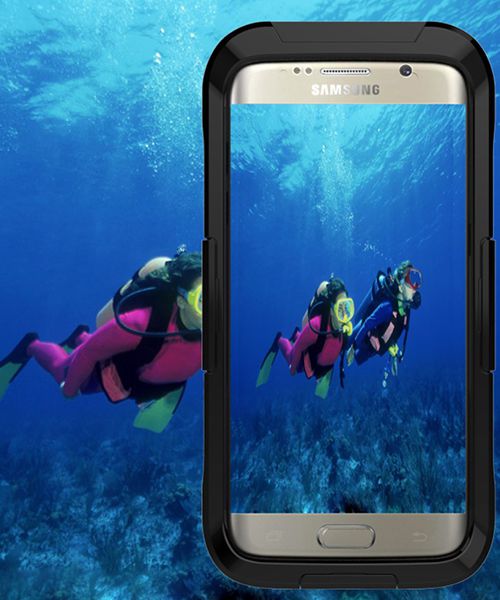 Samsung Galaxy S7 Edge Waterproof Duikers Hoesje Zwart afbeelding 6