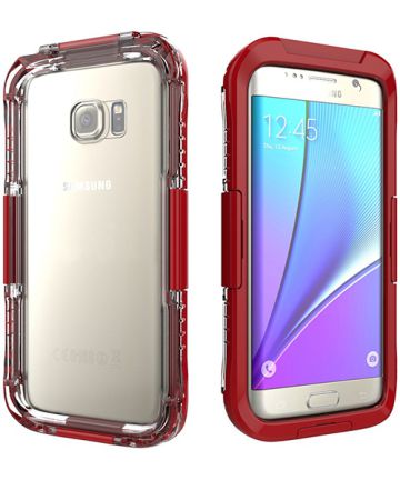 Samsung Galaxy S7 Edge Waterproof Duikers Hoesje Rood Hoesjes