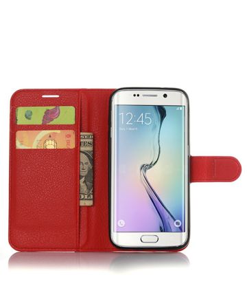 Samsung Galaxy S7 Edge Flip Hoesje met Portemonnee Rood Hoesjes