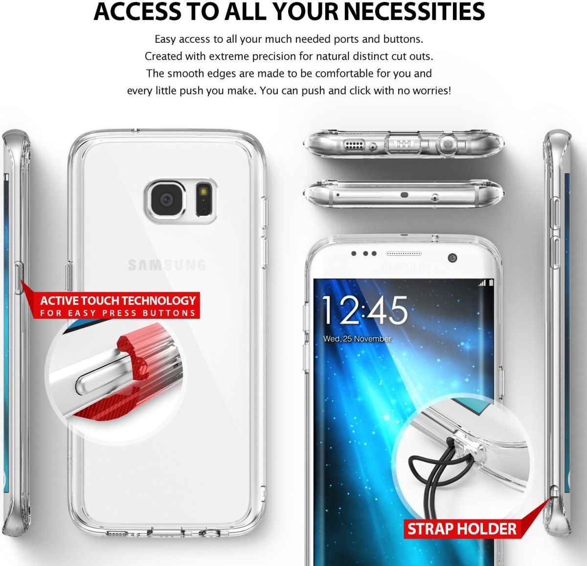 Ringke Fusion Samsung Galaxy S7 Edge hoesje doorzichtig Rose Gold afbeelding 6