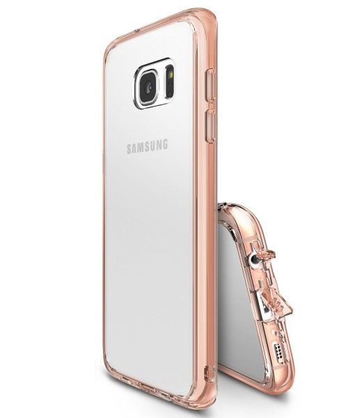 Ringke Fusion Samsung Galaxy S7 Edge hoesje doorzichtig Rose Gold afbeelding 3