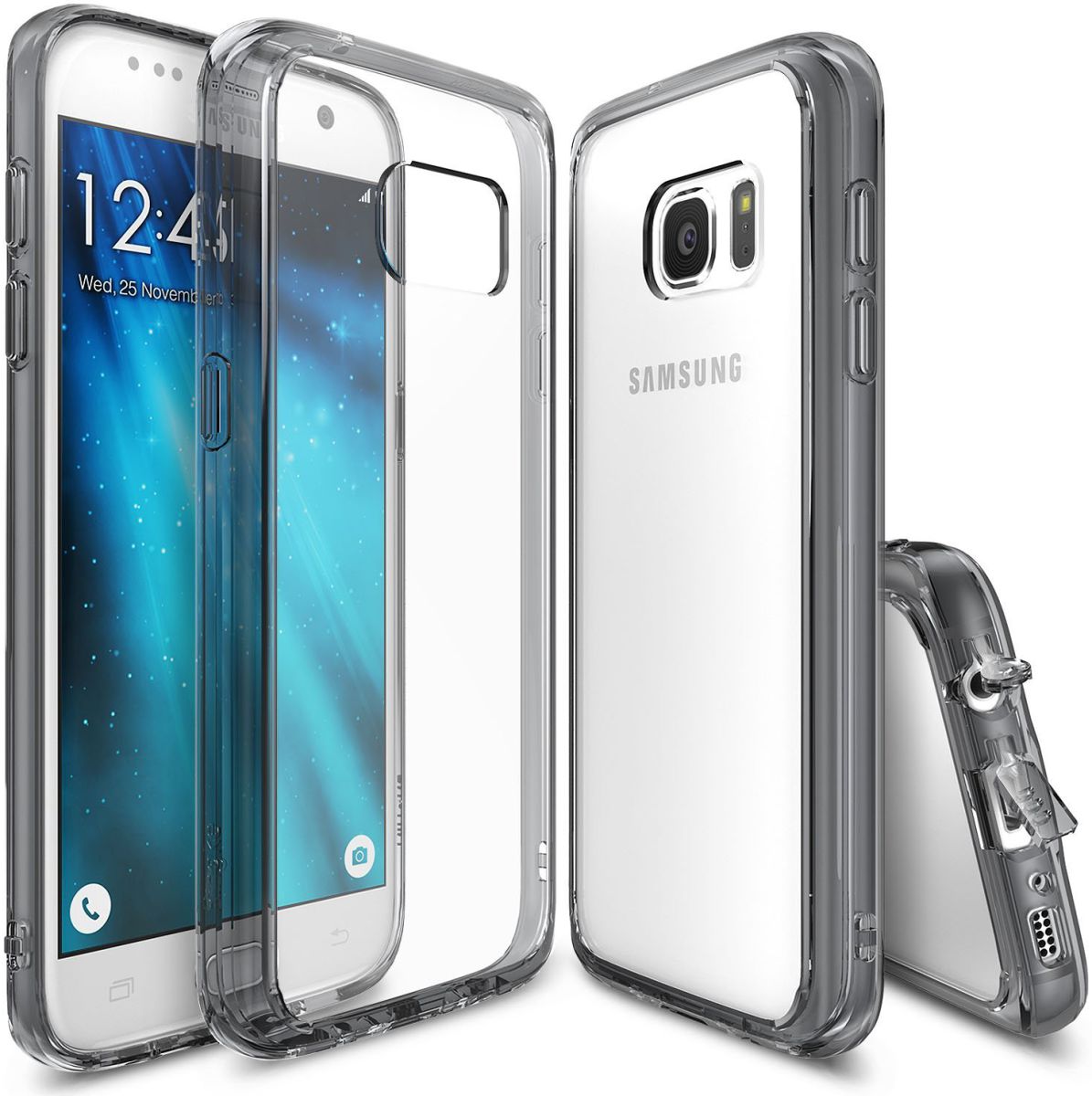 Ringke Fusion Samsung Galaxy S7 hoesje doorzichtig Smoke Black afbeelding 2