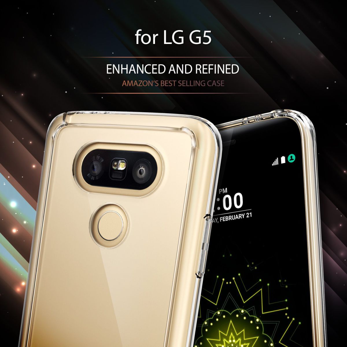Ringke Fusion LG G5 (SE) hoesje doorzichtig Smoke Black afbeelding 4