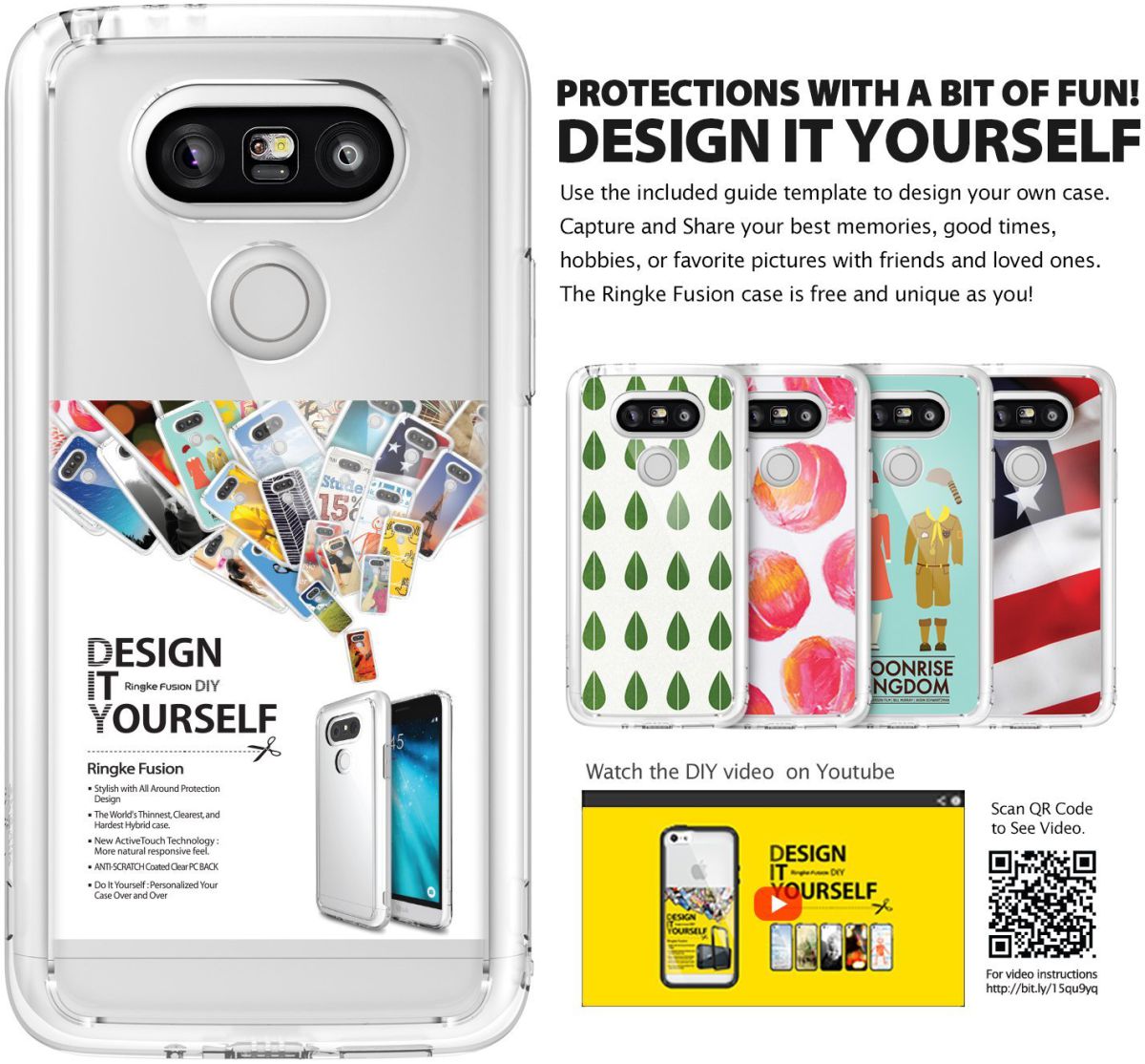 Ringke Fusion LG G5 (SE) hoesje doorzichtig Smoke Black afbeelding 7