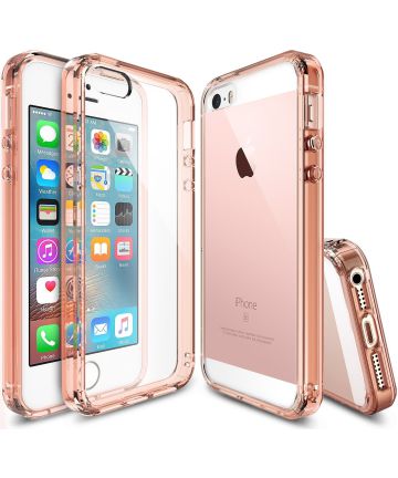 Ringke Fusion Apple iPhone SE Hoesje Doorzichtig Rose Gold Hoesjes