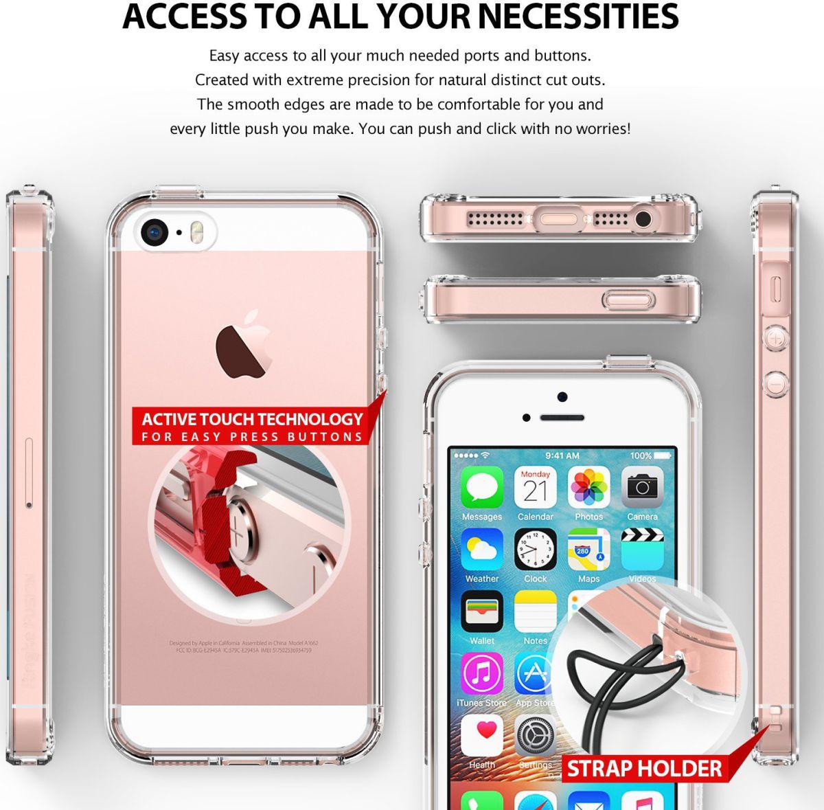 Ringke Fusion Apple iPhone SE Hoesje Doorzichtig Crystal View afbeelding 6