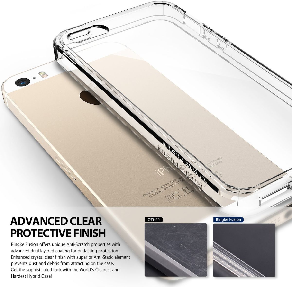 Ringke Fusion Apple iPhone SE Hoesje Doorzichtig Crystal View afbeelding 2