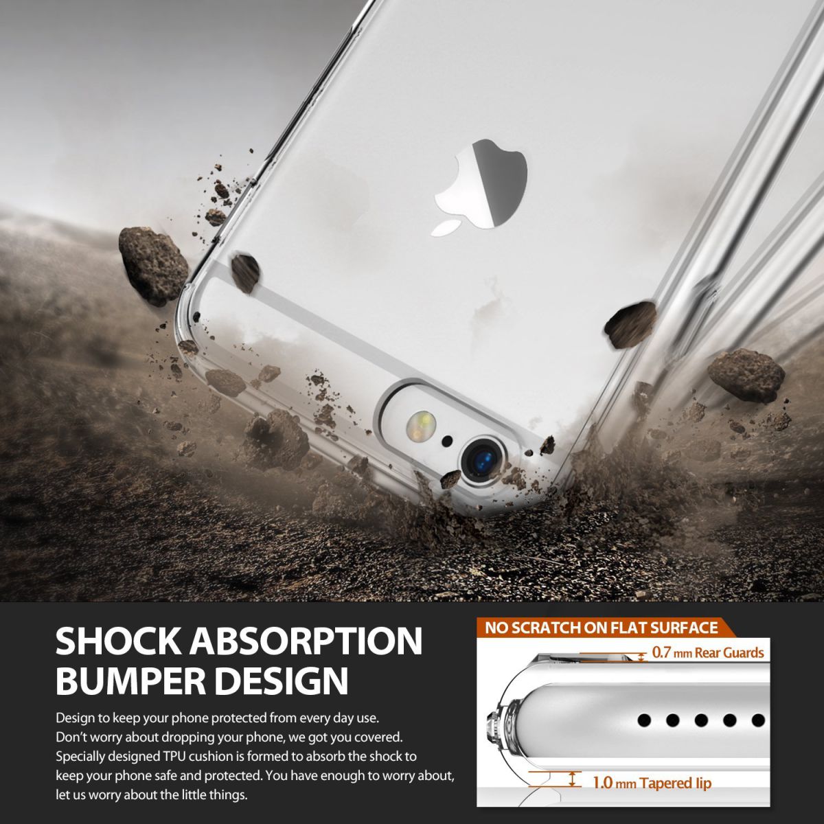 Ringke Fusion iPhone 6S Hoesje Doorzichtig Rose Gold afbeelding 5