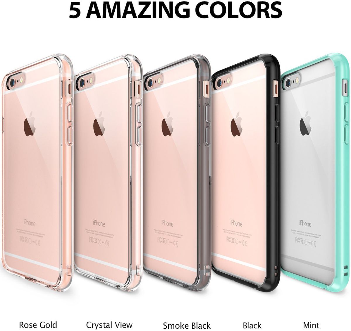 Ringke Fusion iPhone 6S Hoesje Doorzichtig Rose Gold afbeelding 6