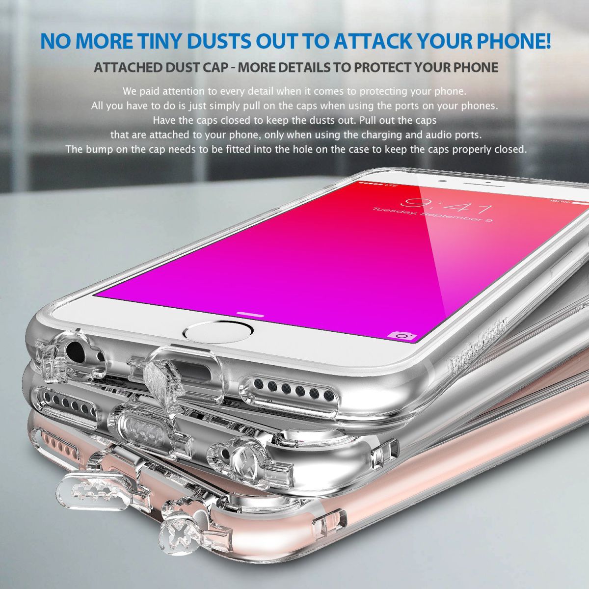Ringke Fusion iPhone 6S Hoesje Doorzichtig Rose Gold afbeelding 7