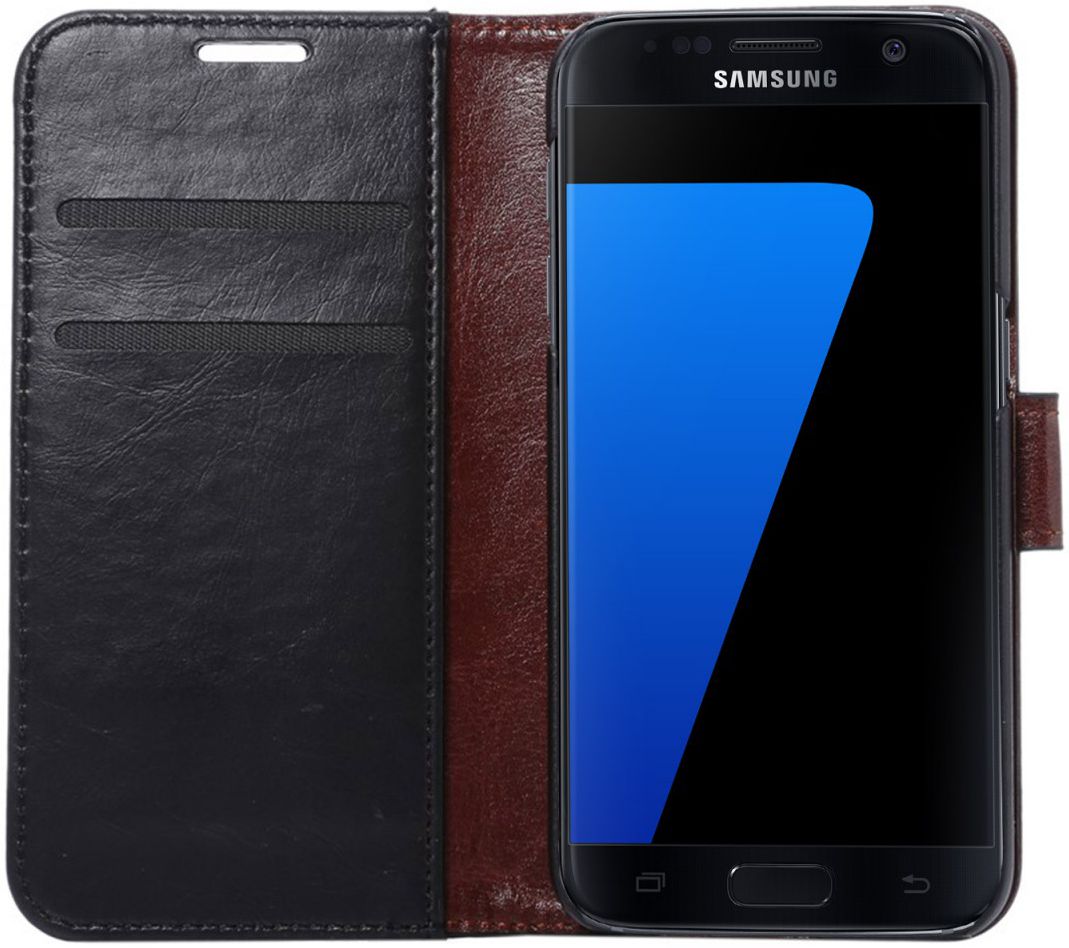 Samsung Galaxy S7 Bookcase Hoesje Met Pasjes Zwart afbeelding 8