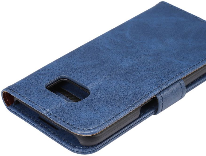 Samsung Galaxy S7 Bookcase Hoesje Met Pasjes Blauw afbeelding 6