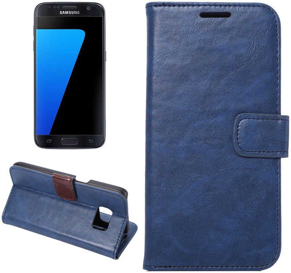 Samsung Galaxy S7 Bookcase Hoesje Met Pasjes Blauw afbeelding 7