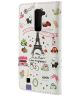 LG K10 Portemonnee Flip Hoesje Print Eiffeltoren