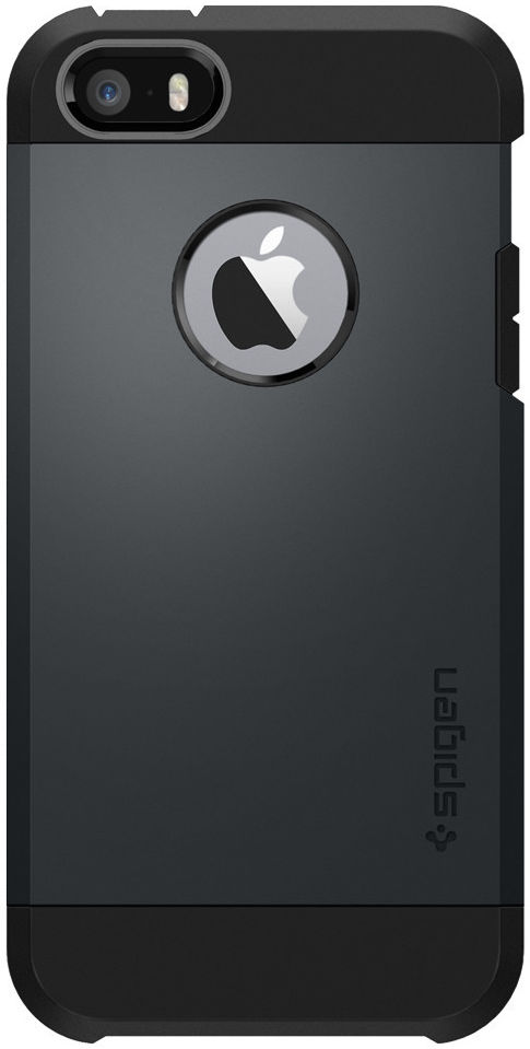Spigen Tough Armor Hoesje iPhone SE Smooth Black afbeelding 2