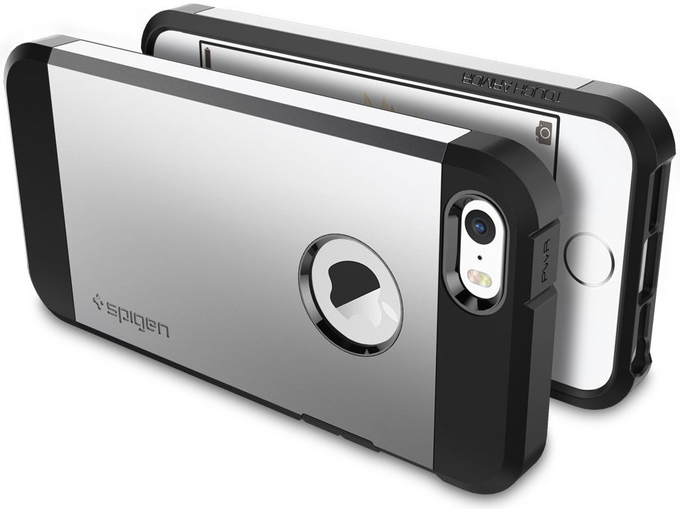 Spigen Tough Armor Hoesje iPhone SE Satin Silver afbeelding 7