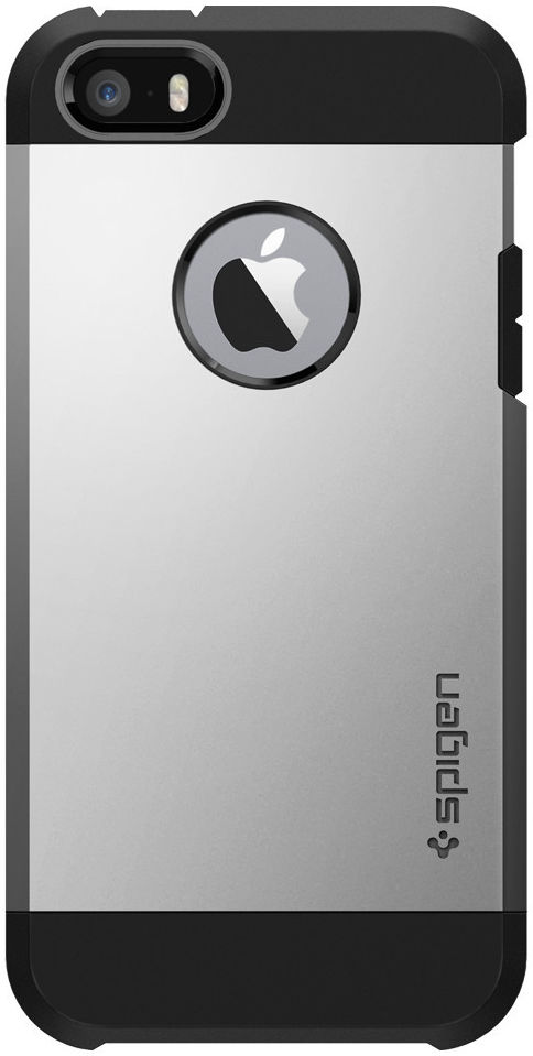 Spigen Tough Armor Hoesje iPhone SE Satin Silver afbeelding 2