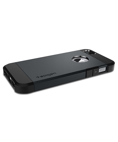 Spigen Tough Armor Hoesje iPhone SE Metal Slate afbeelding 6