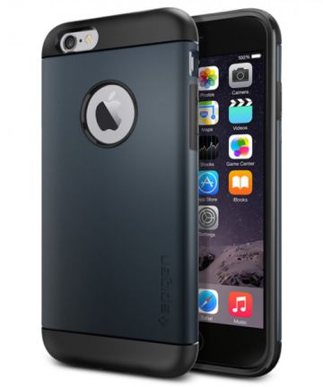 Spigen Slim Armor Case Apple iPhone 6S Metal Slate Hoesjes