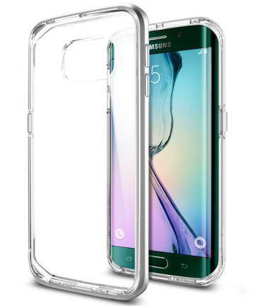 Spigen Neo Hybrid CC Transparant Hoesje Galaxy S6 Edge Silver Hoesjes