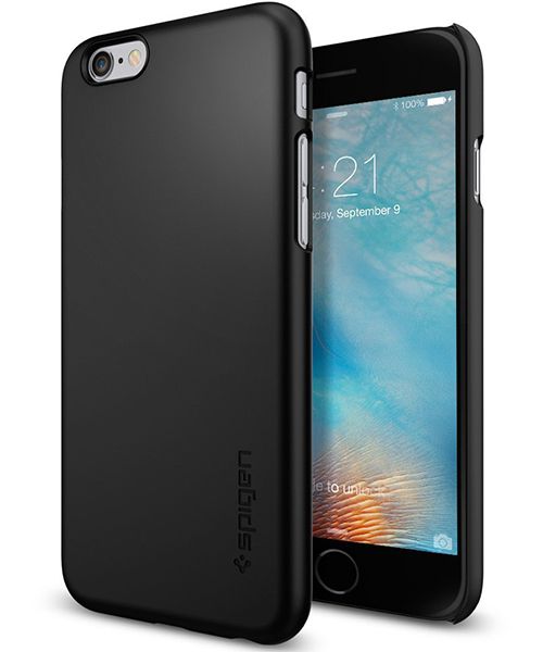 Spigen Thin Fit Case Apple iPhone 6S Smooth Black afbeelding 1