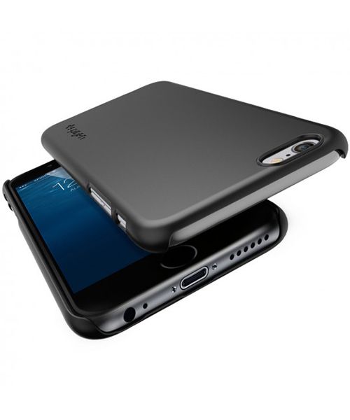 Spigen Thin Fit Case Apple iPhone 6S Smooth Black afbeelding 4