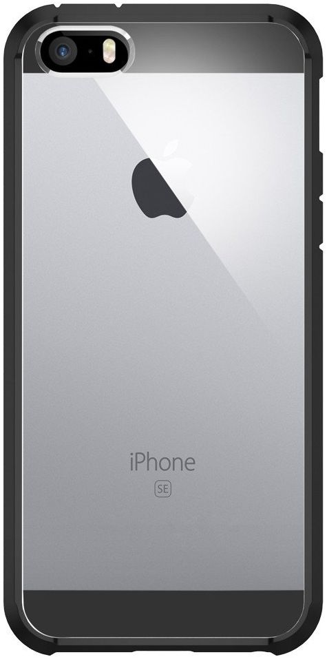 Spigen Ultra Hybrid Hoesje iPhone SE Smooth Black afbeelding 2