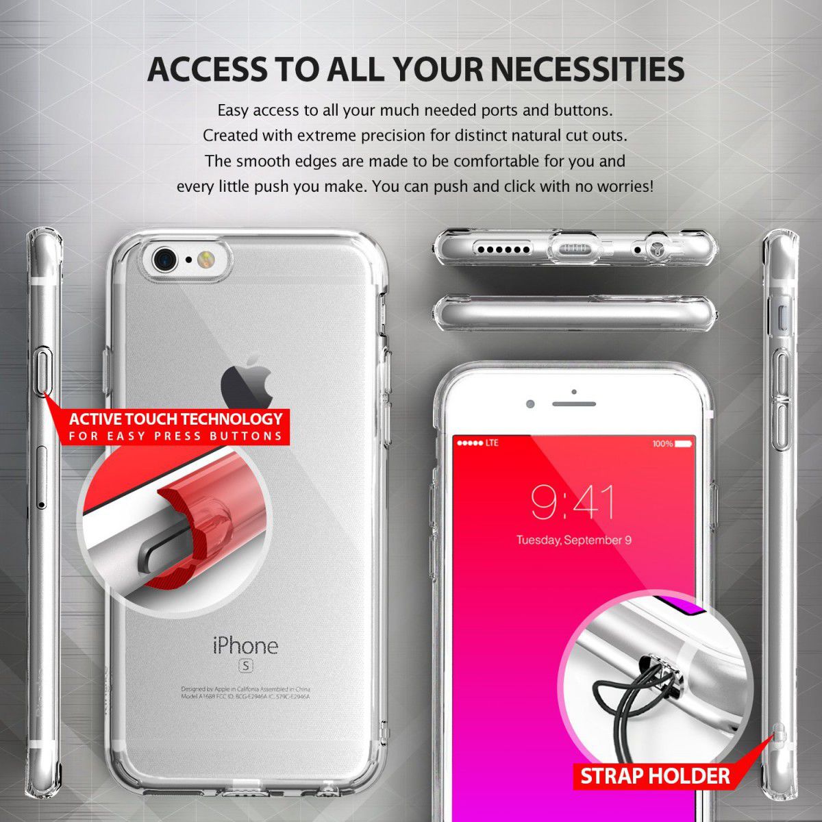 Ringke Air Apple iPhone 6S Hoesje Crystal View afbeelding 3