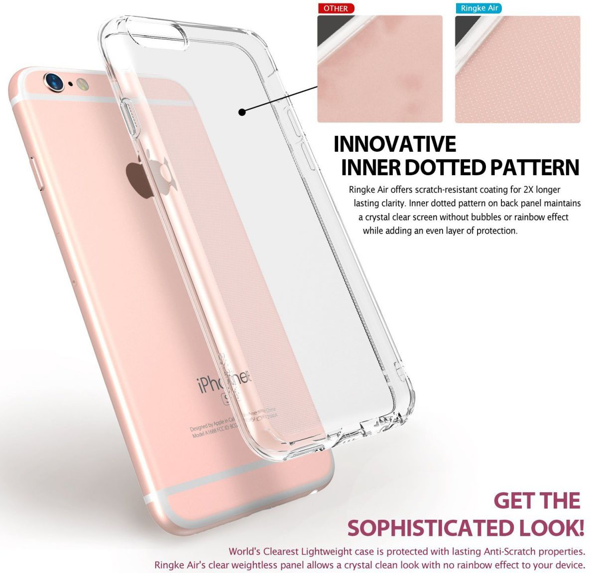 Ringke Air Apple iPhone 6S Hoesje Rose Gold afbeelding 6