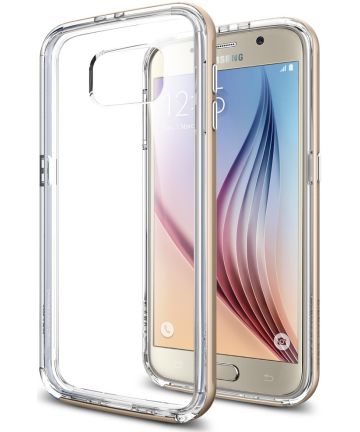 Spigen Neo Hybrid CC Transparant Hoesje Galaxy S6 Gold Hoesjes