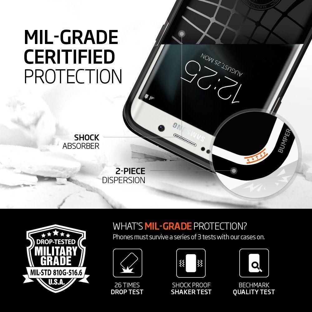 Spigen Neo Hybrid Hoesje Galaxy S7 Edge Gunmetal afbeelding 2