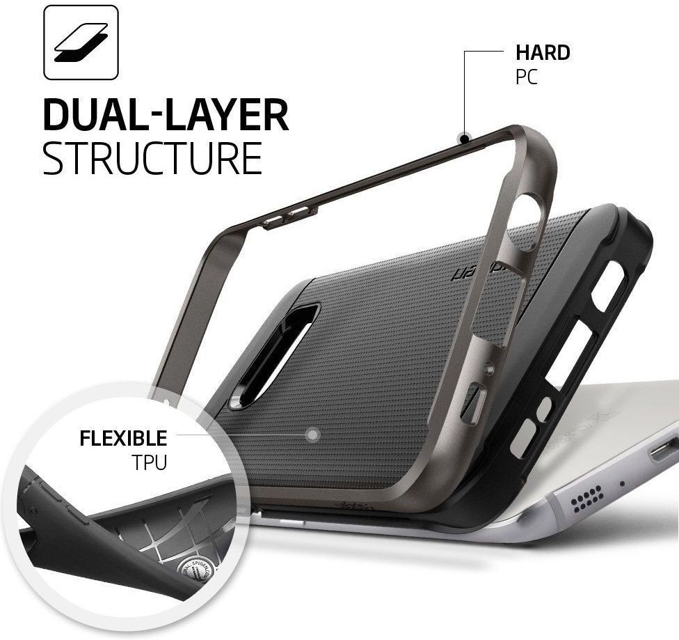 Spigen Neo Hybrid Hoesje Galaxy S7 Edge Gunmetal afbeelding 4