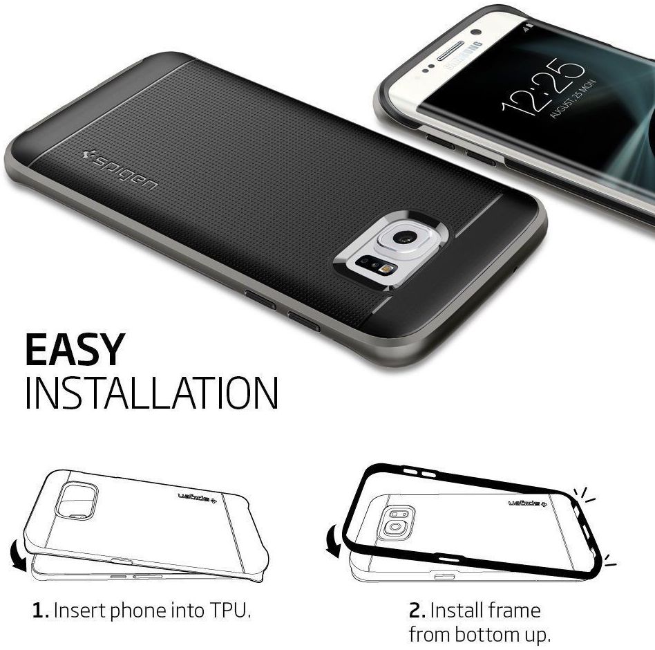 Spigen Neo Hybrid Hoesje Galaxy S7 Edge Gunmetal afbeelding 8
