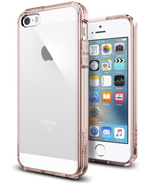 Spigen Ultra Hybrid Hoesje iPhone SE Rose Crystal afbeelding 3