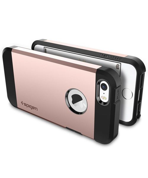 Spigen Tough Armor Hoesje iPhone SE Rose Gold afbeelding 2