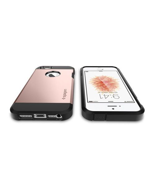 Spigen Tough Armor Hoesje iPhone SE Rose Gold afbeelding 4