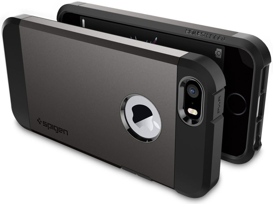 Spigen Tough Armor Hoesje iPhone SE Gunmetal afbeelding 6