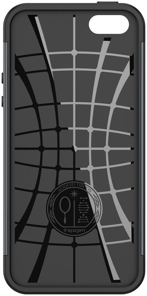 Spigen Slim Armor Hoesje iPhone SE Metal Slate afbeelding 3