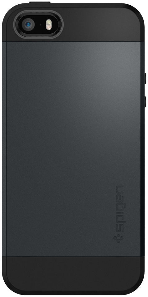 Spigen Slim Armor Hoesje iPhone SE Metal Slate afbeelding 2