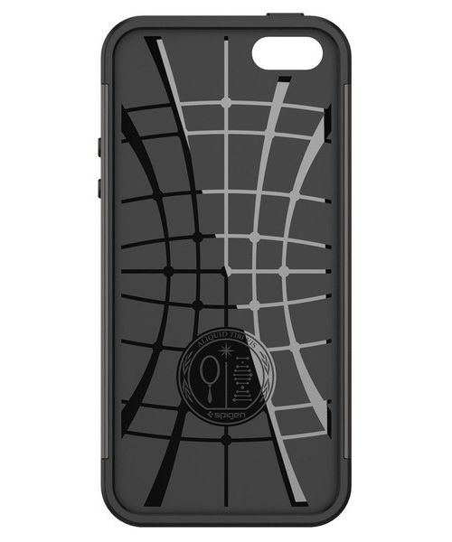 Spigen Slim Armor Hoesje iPhone SE Gunmetal afbeelding 4