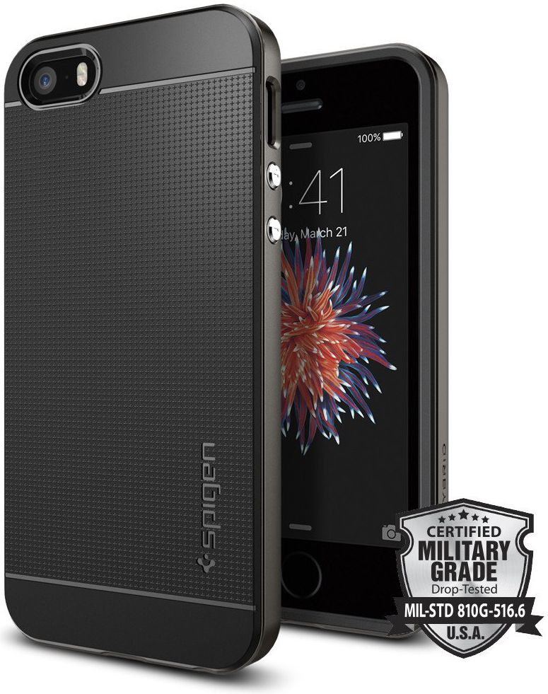 Spigen Neo Hybrid Hoesje iPhone SE Gunmetal afbeelding 1