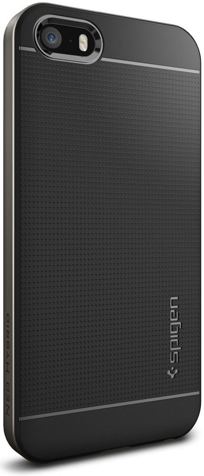 Spigen Neo Hybrid Hoesje iPhone SE Gunmetal afbeelding 2