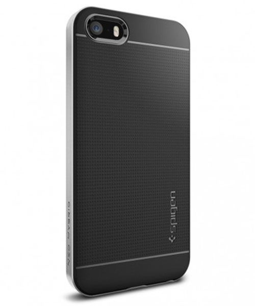 Spigen Neo Hybrid Hoesje iPhone SE Satin Silver afbeelding 2