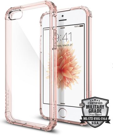 Spigen Crystal Shell Hoesje Apple iPhone SE Roze Hoesjes