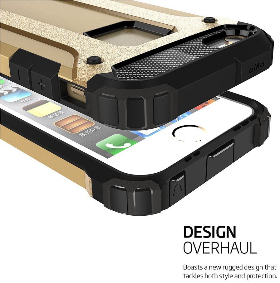 Apple iPhone 5/5S/SE Hoesje Shock Proof Hybride Back Cover Goud afbeelding 8