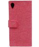Sony Xperia X Linen Wallet Case Rood