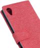 Sony Xperia X Linen Wallet Case Rood