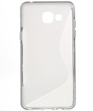 Samsung Galaxy A7 (2016) S-Shape TPU Hoesje Grijs Hoesjes