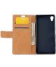 Sony Xperia X Paarse Uiltjes Wallet Case